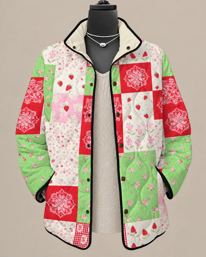 Rosalie | Strawberry Patchwork Jacket
