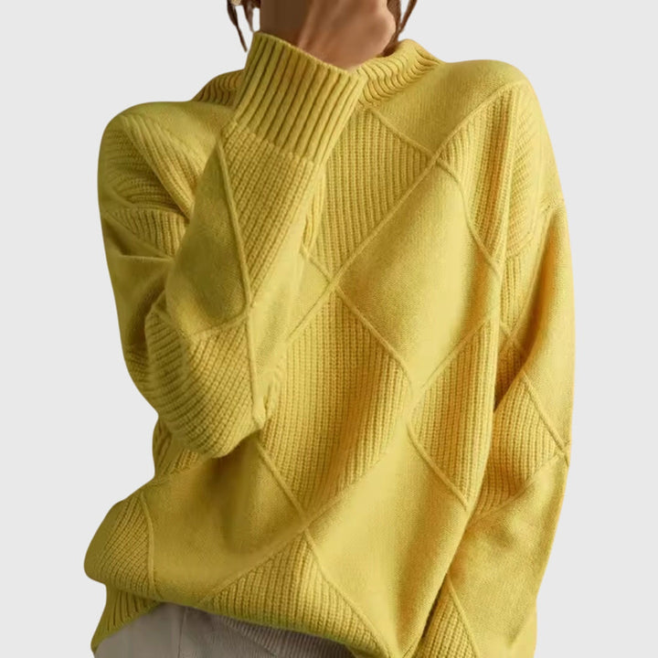 Annelise | Diamond-Knit Turtleneck