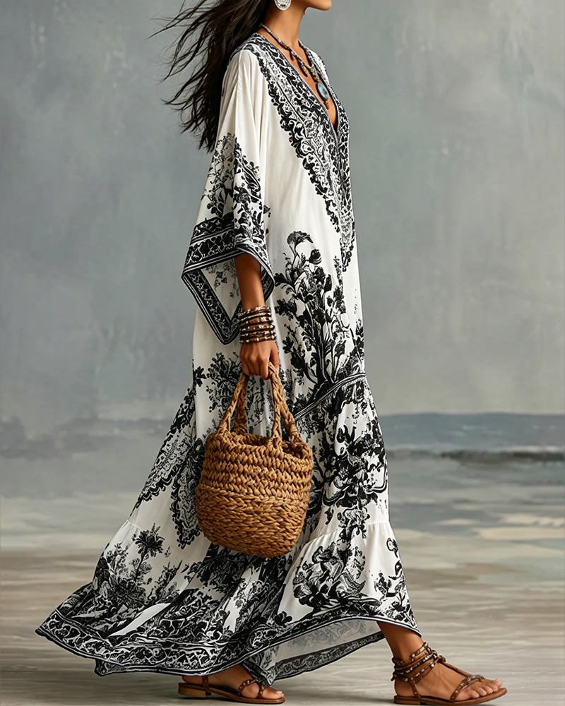 Nerissa | Asymmetrical V-Neck Dress