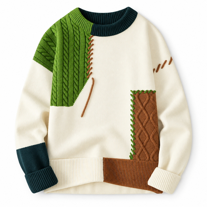 Susan | arty patchwork Knit Sweater