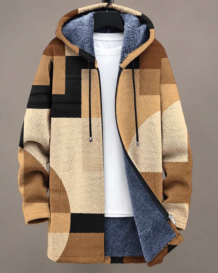 Camille Modern Patchwork Hooded Jacket