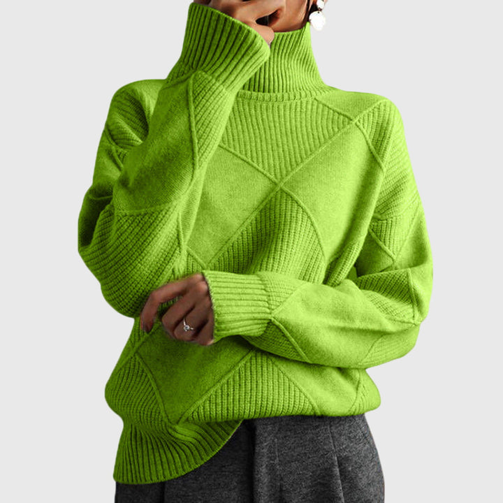 Annelise | Diamond-Knit Turtleneck