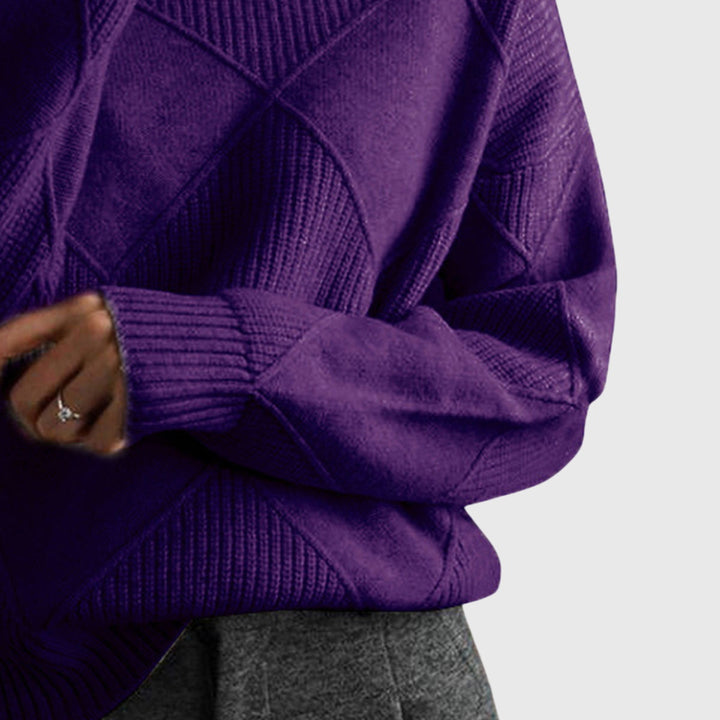 Annelise | Diamond-Knit Turtleneck