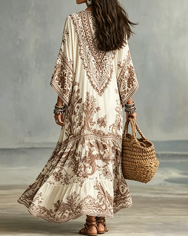 Nerissa | Asymmetrical V-Neck Dress