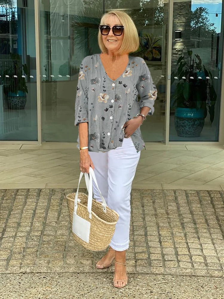 Clara | Button Tunic Top