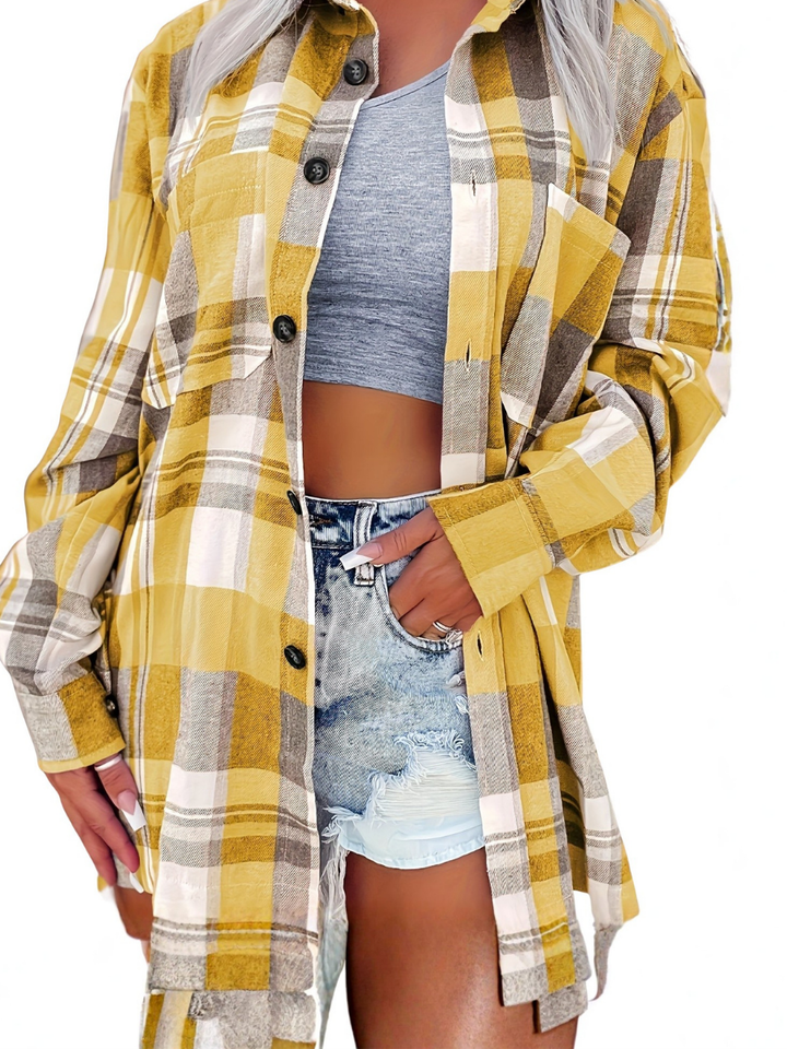 Hannah | Relaxed Long-Sleeve Plaid Shirt