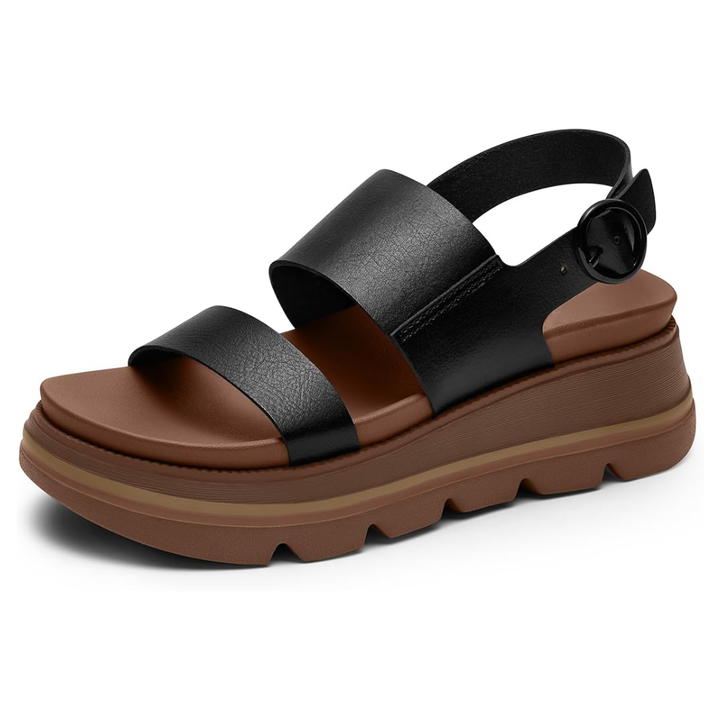 Nora | Cushioned Platform Wedge Sandals