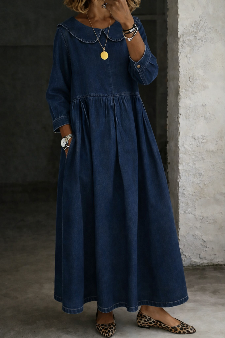 Bryony | Denim Collared Dress