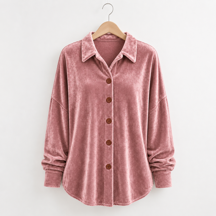 Marisol | Velvet Button Shirt