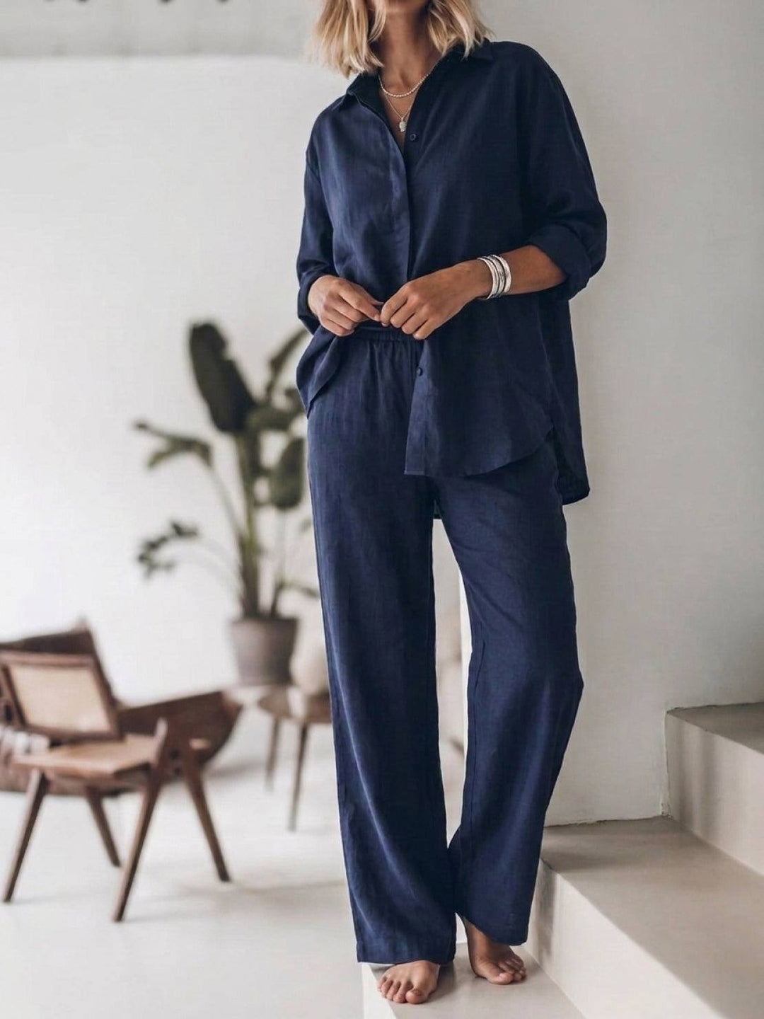 Harper | Cotton Relaxed Two-Piece Set