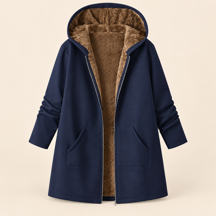Evelyn™ | Cozy Sherpa-Lined Hooded Coat