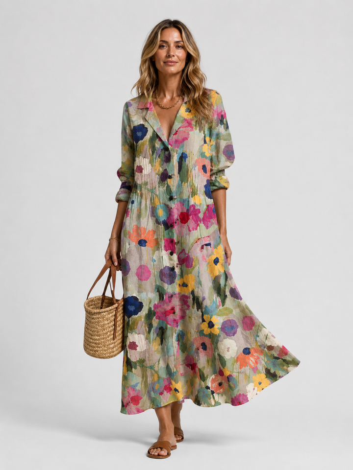 Eva | Printed Flora Midi