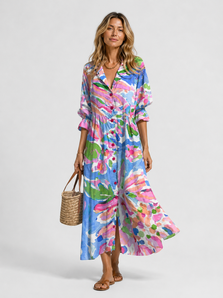 Eva | Printed Flora Midi