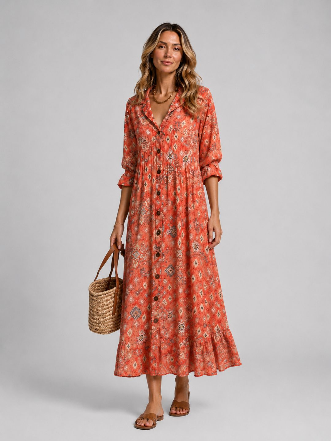 Eva | Printed Flora Midi