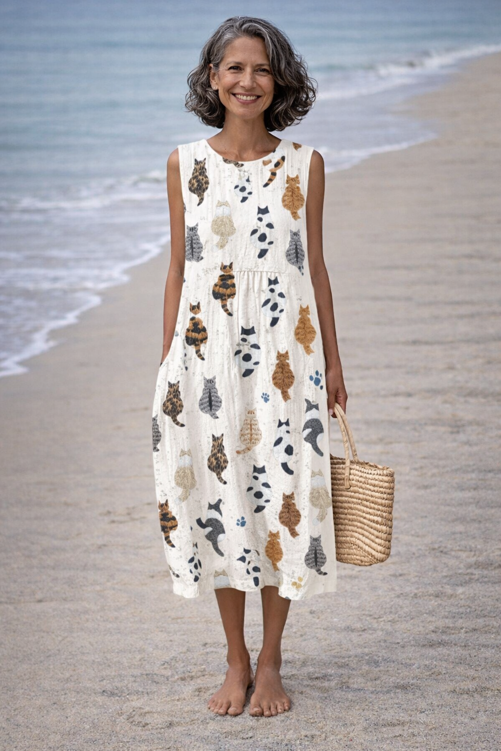 Evelyn | Printed Midi Dress