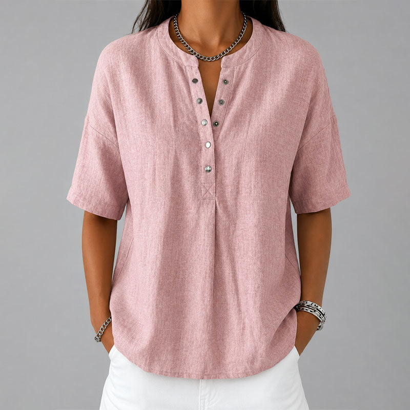 Mireille | Casual Snap-Front Shirt