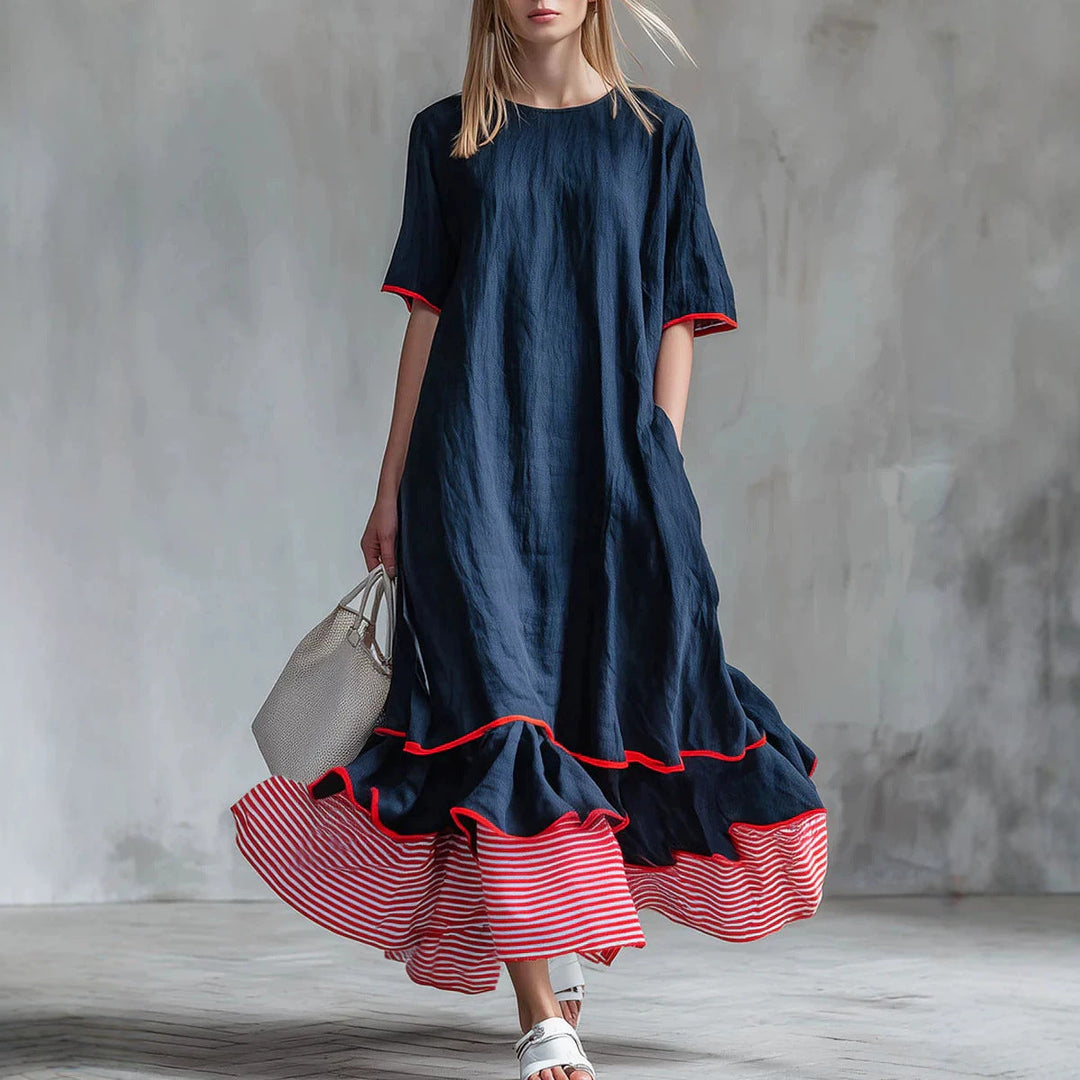 Lindsey™ | Casual Striped Patchwork Dress