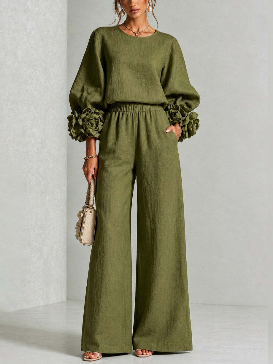 AMANDA | FLORAL CUFF TWO-PIECE SET