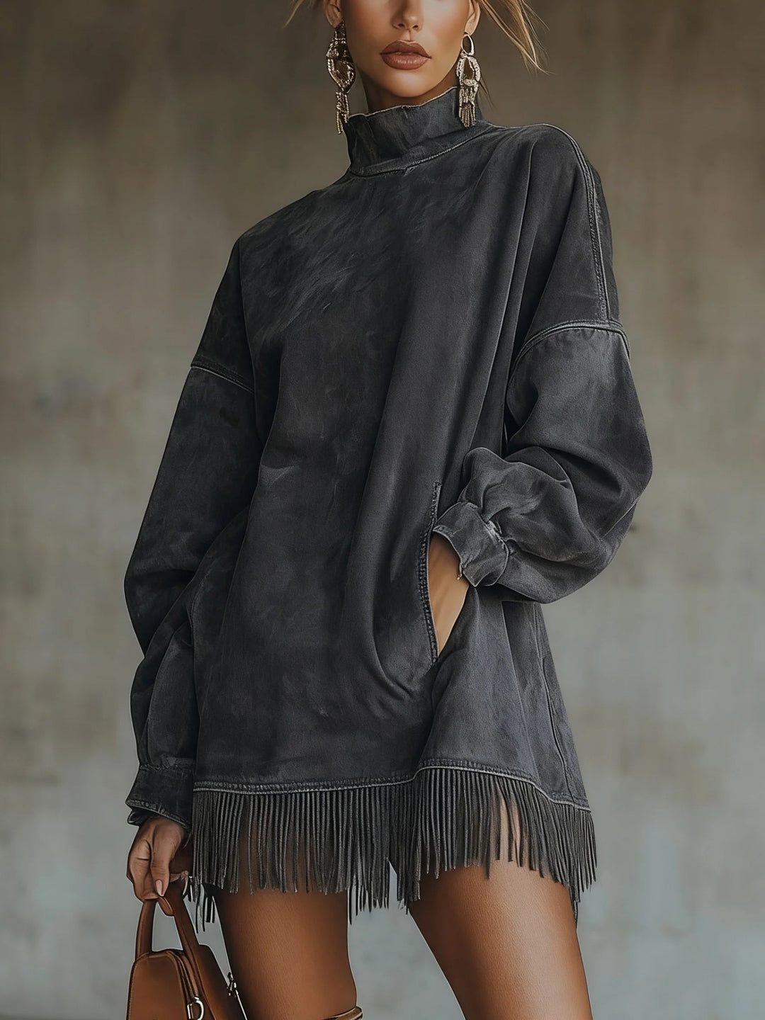 Sophie | High-Neck Fringe Dress