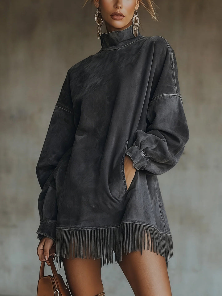 Sophie | High-Neck Fringe Dress