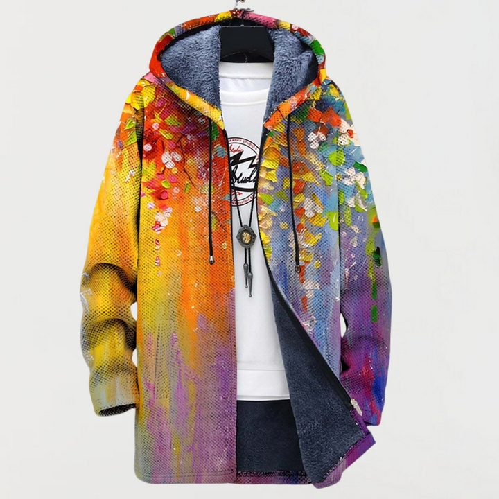 Parker | Mantel mit abstrakter Kunst