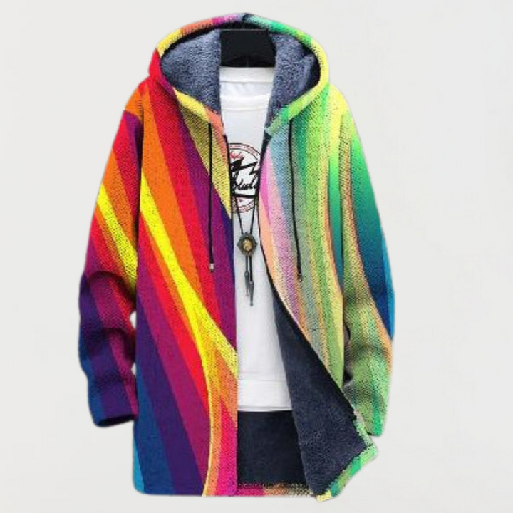 Cameron | Regenbogen gestreifter Hoodie