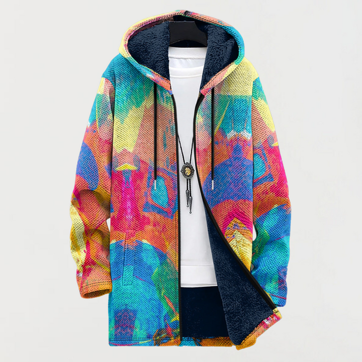 Emery | Kapuzenpullover mit buntem künstlerischem Muster