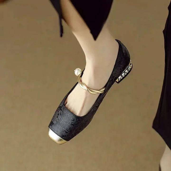 Camille | Vintage Braided Pearl Shoe