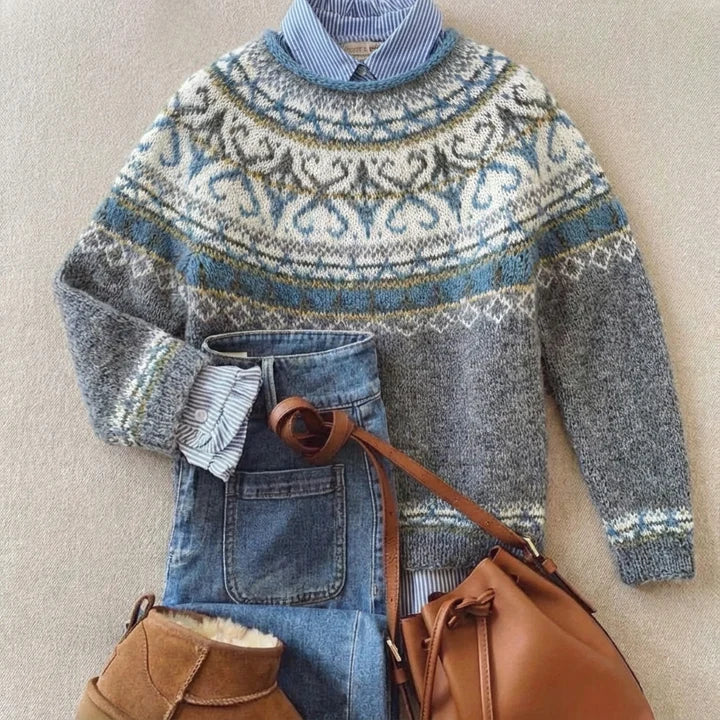 Luxe | Chic Vintage Nordic Knit Sweater