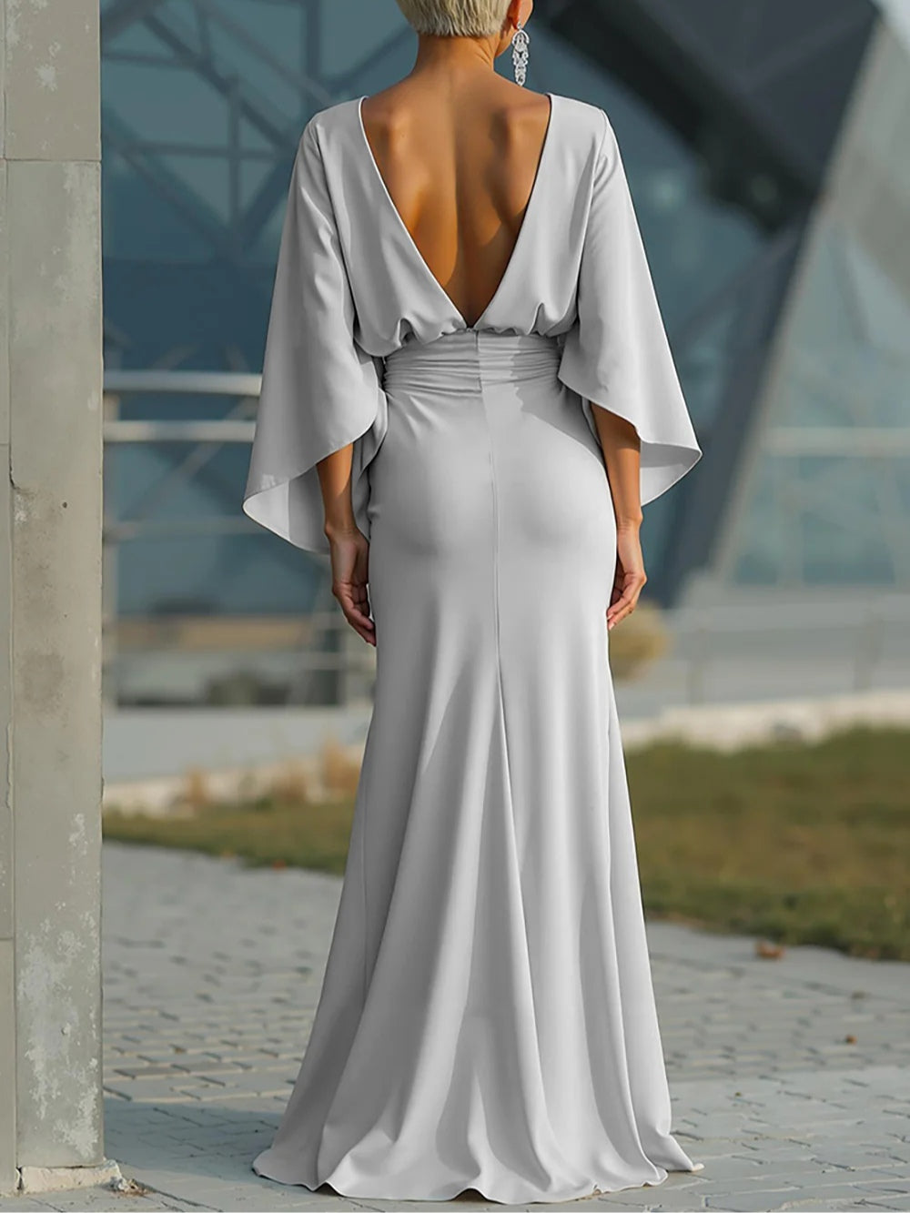 Elowen | V-Neck Backless Dress
