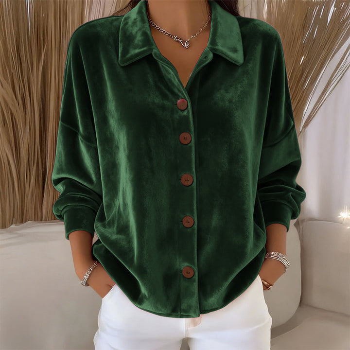 Marisol | Velvet Button Shirt
