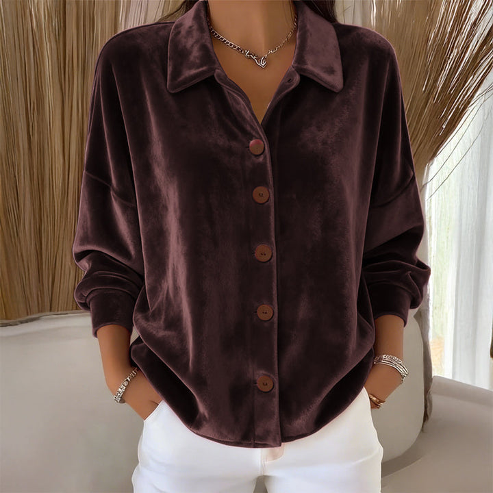 Marisol | Velvet Button Shirt