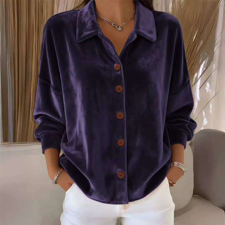 Marisol | Velvet Button Shirt