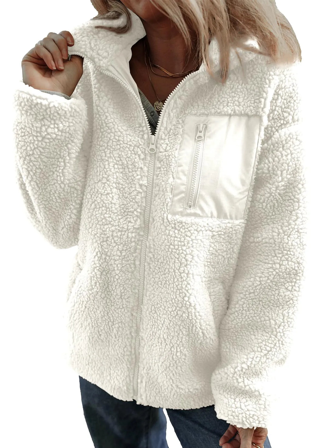 Aurelia |  Teddy Full Zipper Fleece Jacket