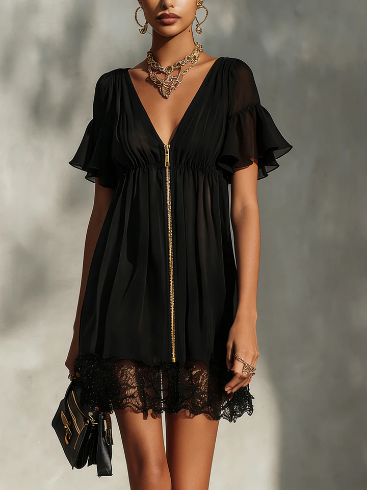 Elara | Lace V-Neck Dress