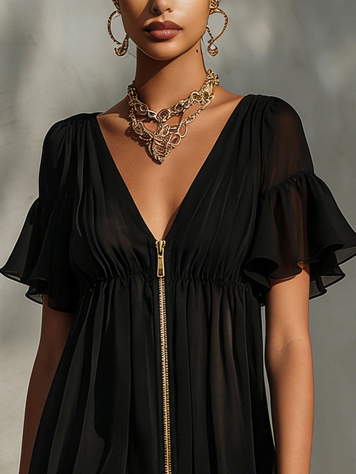 Elara | Lace V-Neck Dress