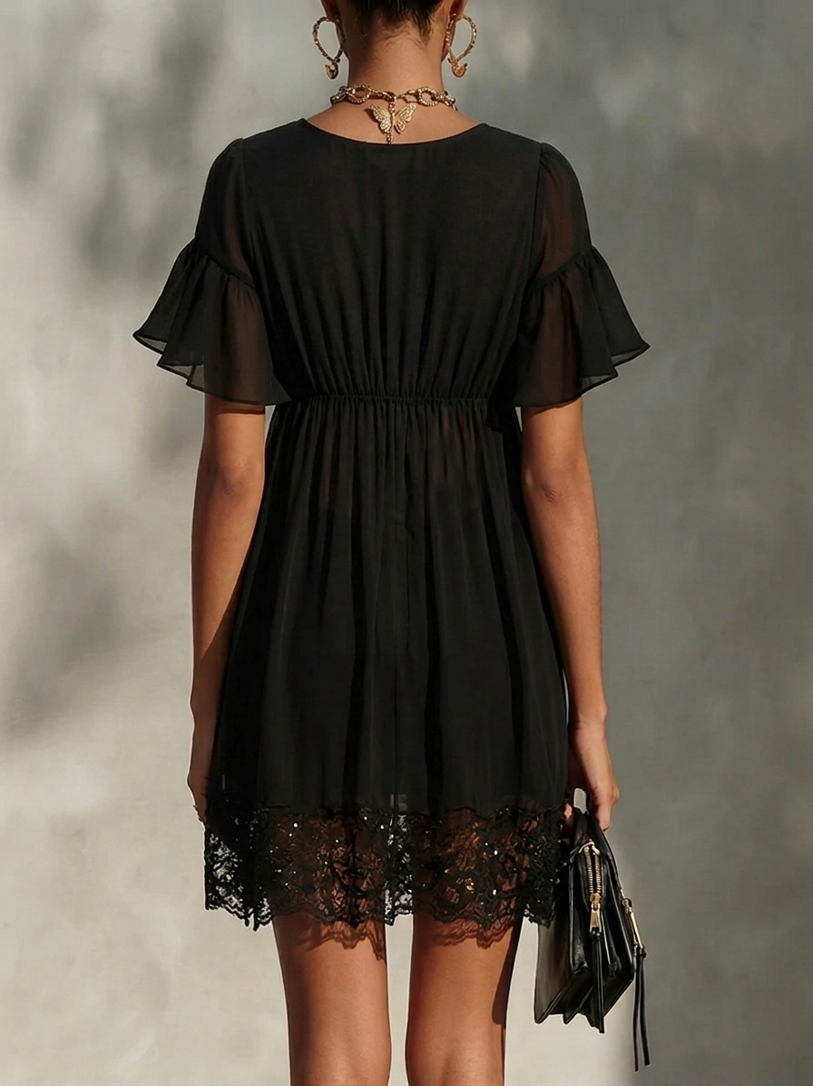 Lydia | V-Neck Ruffled Dress