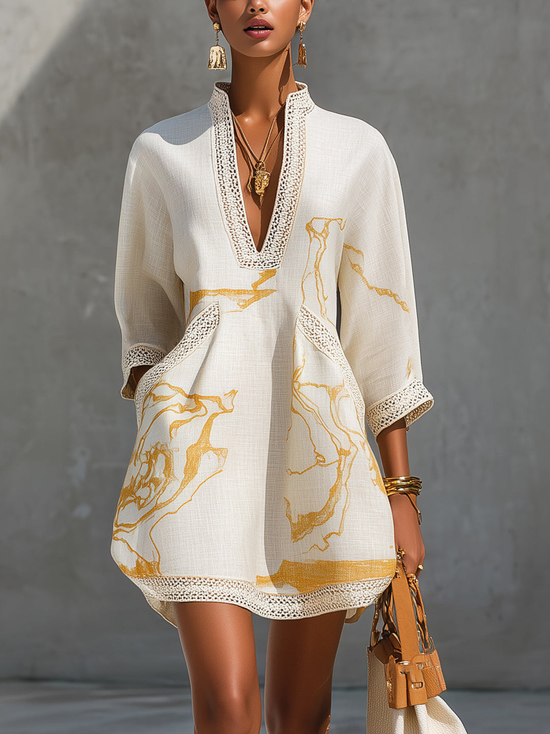 Zinnia | Crochet Lace Mini Dress