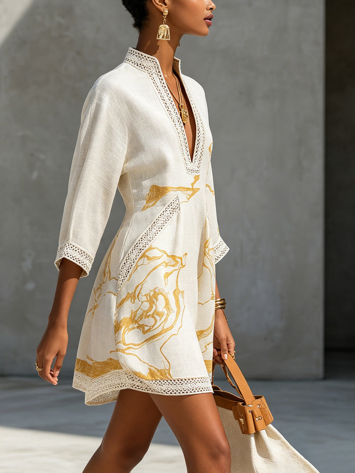 Zinnia | Crochet Lace Mini Dress