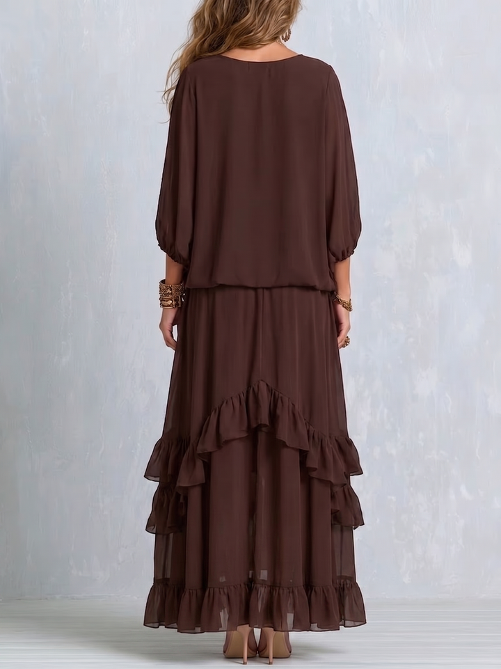Ondine | Chiffon Set with Fringes