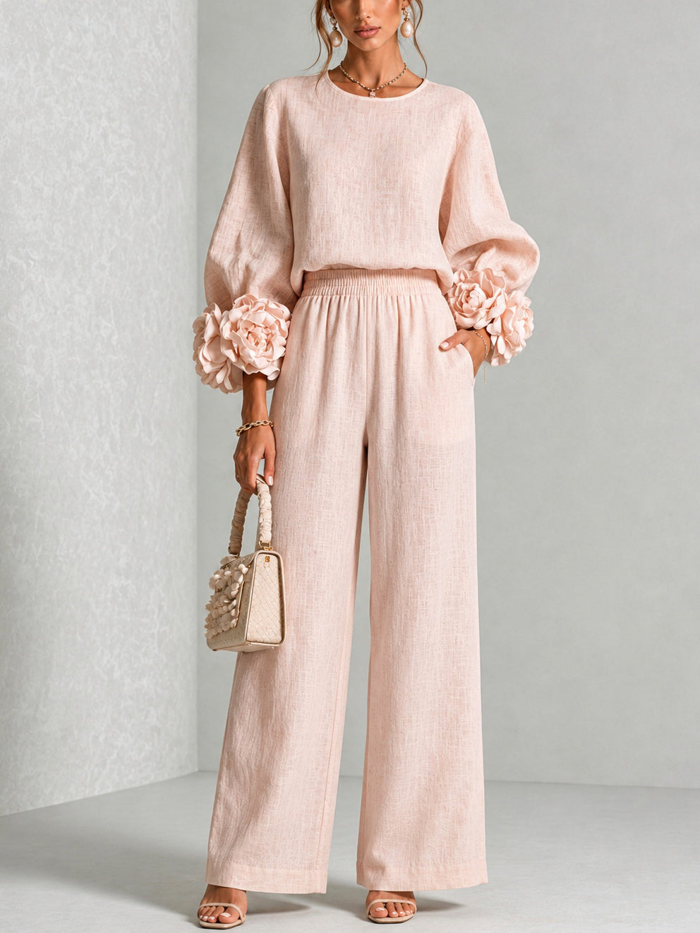 AMANDA | FLORAL CUFF TWO-PIECE SET