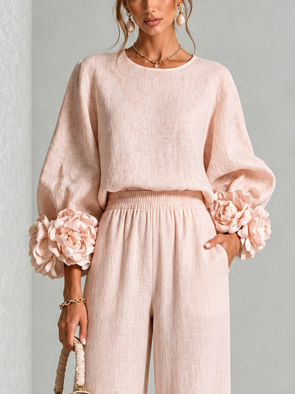 AMANDA | FLORAL CUFF TWO-PIECE SET