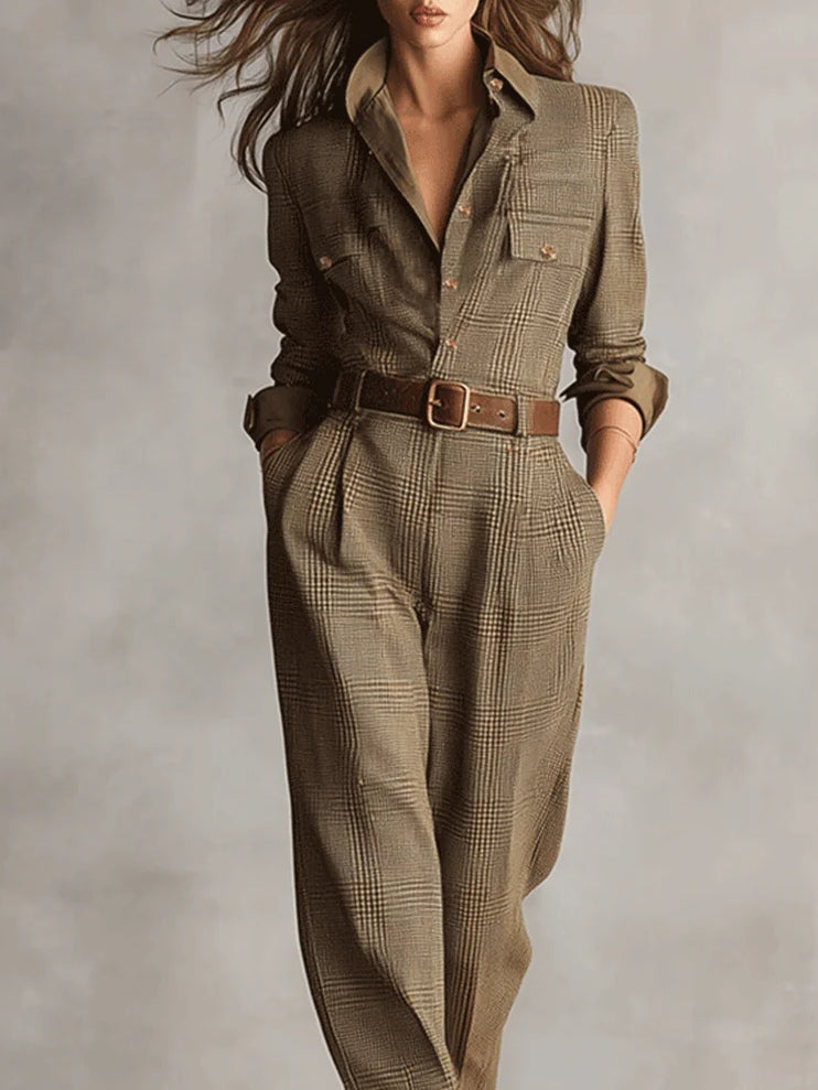 Clara | Tweed Dungarees