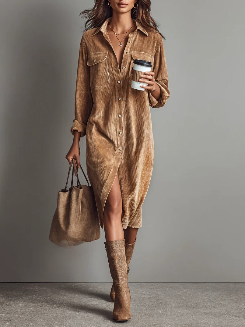 Elena | Button-Down Midi Dress