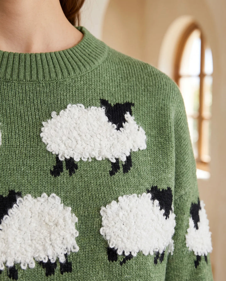 Liora | Fluffy Crew Neck Sweater