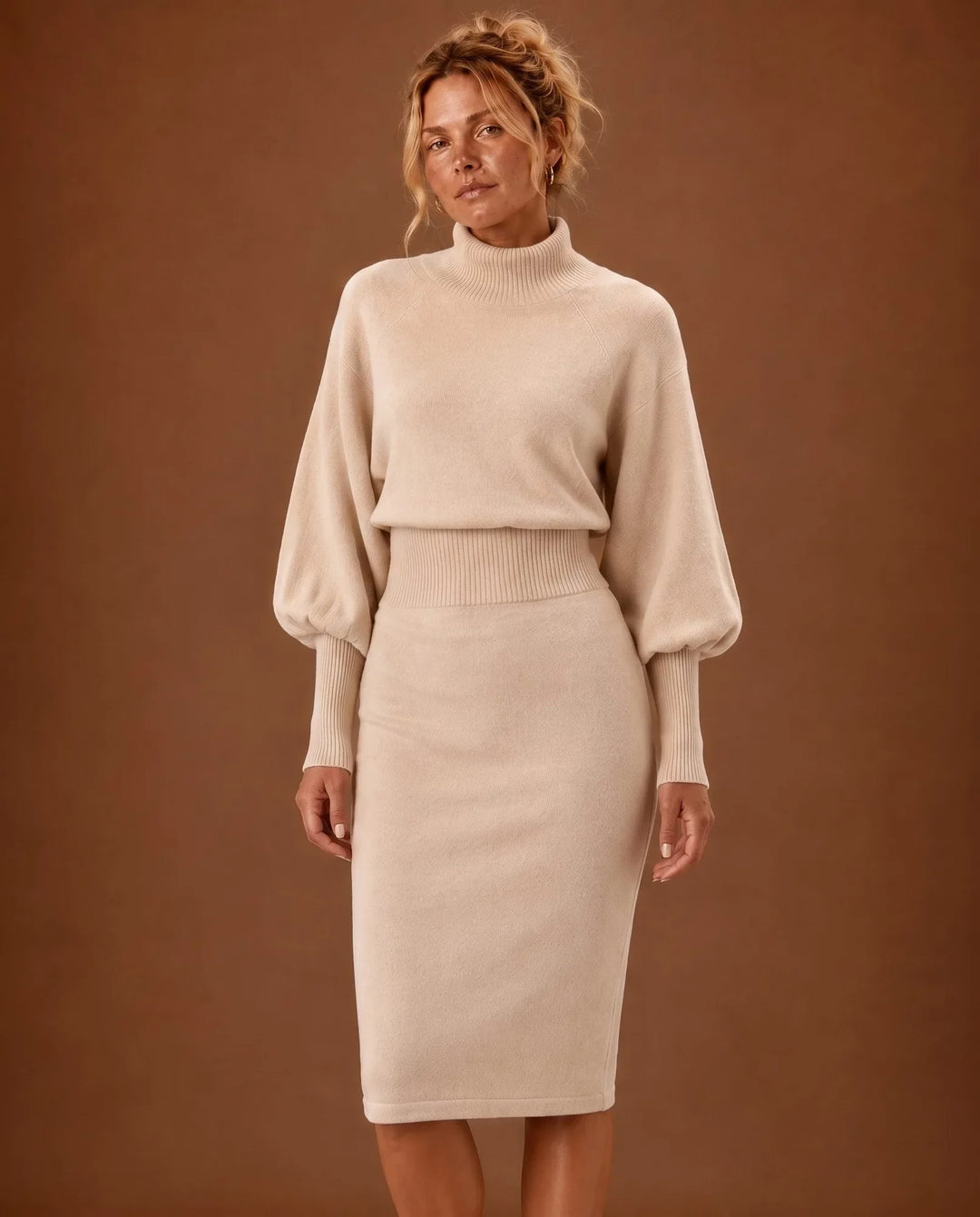Cassandra | Knit Midi Dress