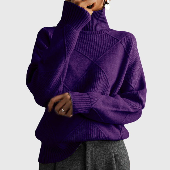 Annelise | Diamond-Knit Turtleneck