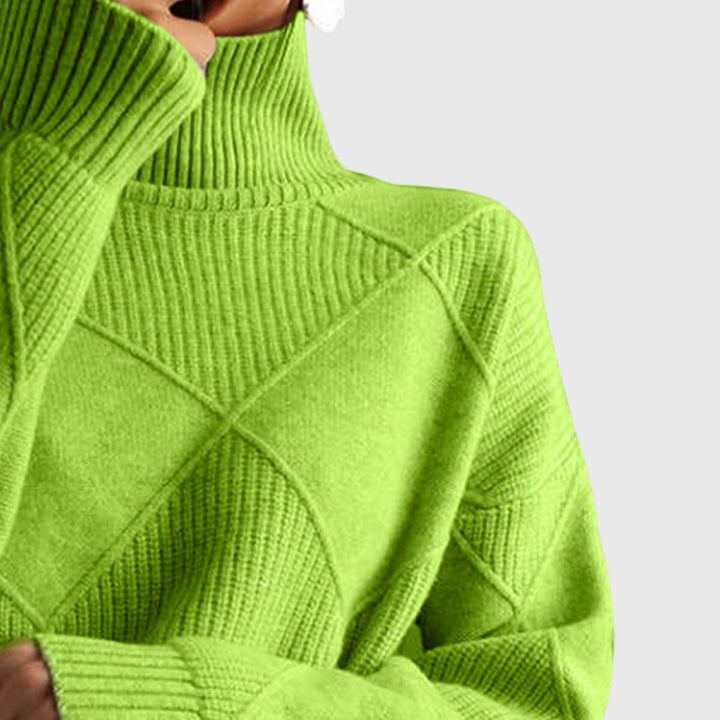 Annelise | Diamond-Knit Turtleneck