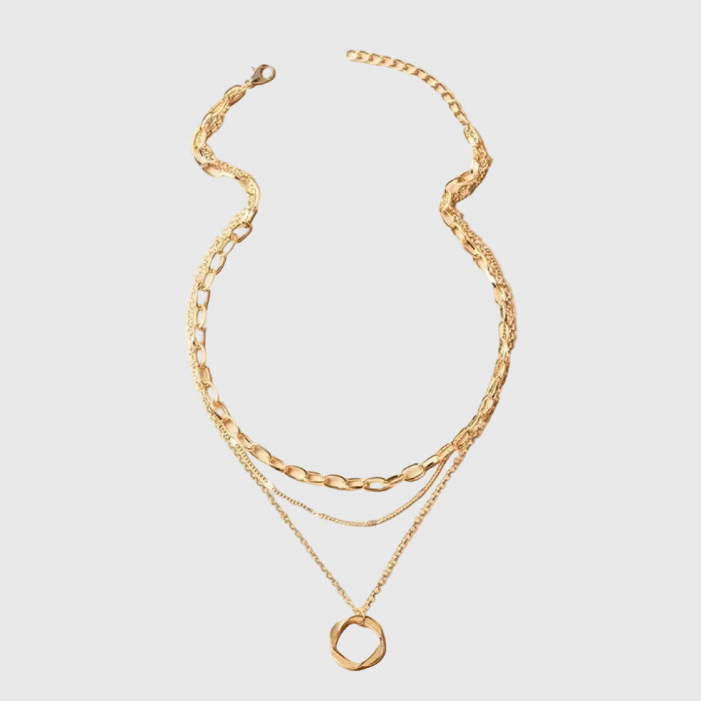 Retro Gold Layered Necklace