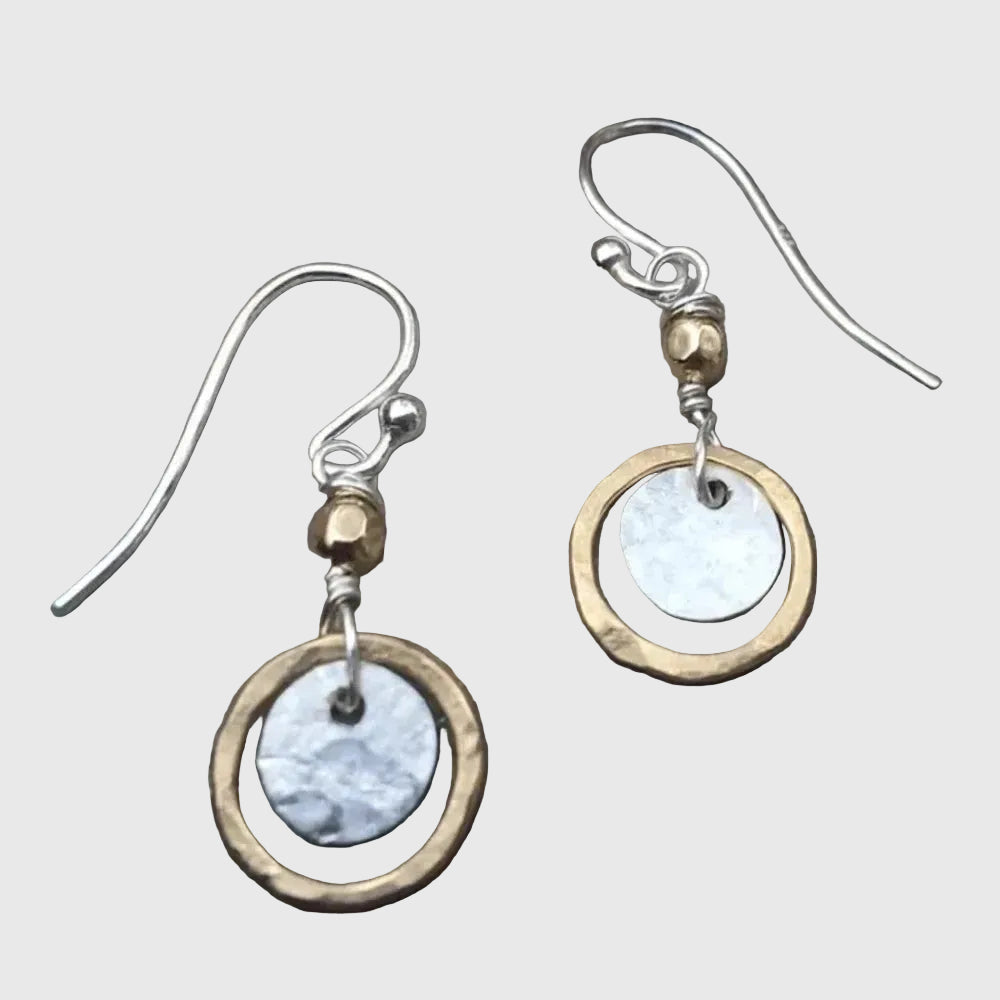 Antique Gold and Silver Hoop Rings